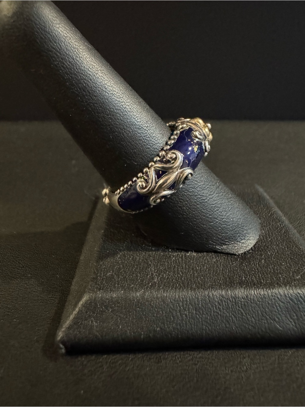 Barbara Bixby Sterling Silver, 18k and Enamel Ring - Picture 3 of 6